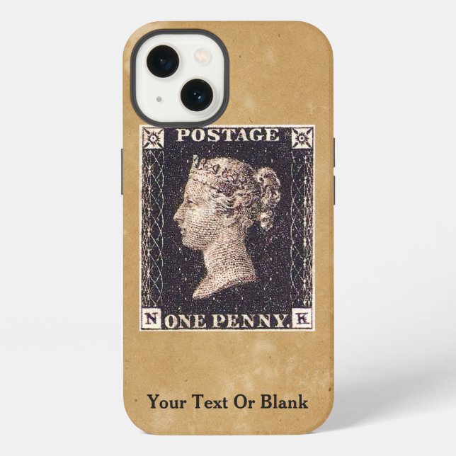 Coque iPhone Timbre-poste Penny Black (Verso)