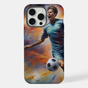 Coque iPhone 15 Pro Max Tir de football Space Nebula