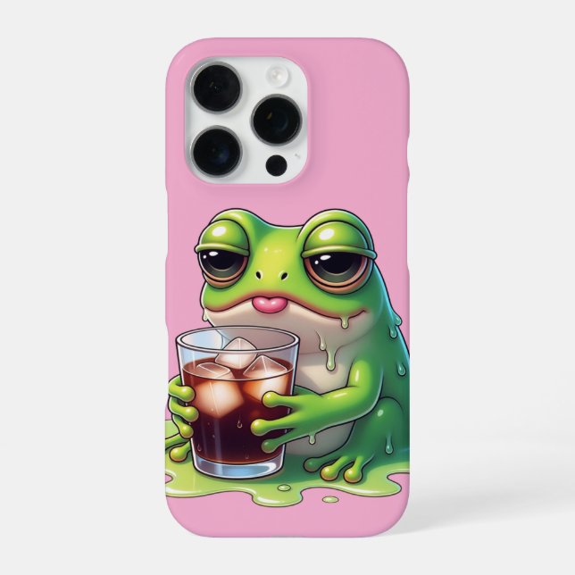 Coque iPhone Tired Melted Frog Cute Phone Case Design (Verso)