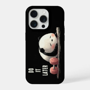 Coque iPhone 15 Pro Tired Panda Gym – Dessins de sport drôles et migno
