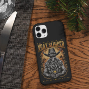 Coque Pour Pour iPhone 14 Pro Max Tireur de rayons X squelette Cowboy