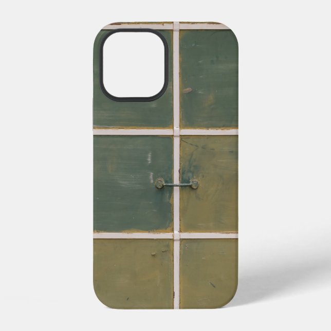 Coque iPhone Tiroir vert et jaune (Verso)