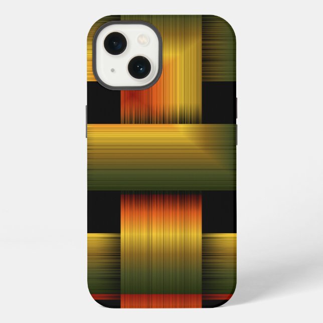 Coque iPhone Tissage doré chaud (Verso)