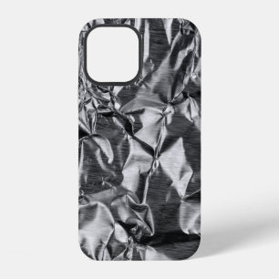Coque iPhone 12 Tissu argenté