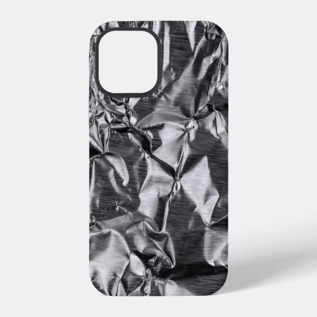 Coque iPhone Tissu argenté (Verso)