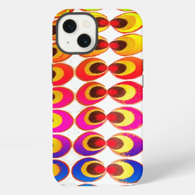Coque iPhone Tissu psychédélique (Verso)