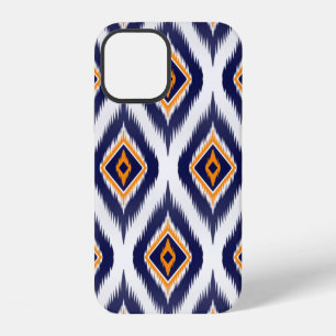 Coque iPhone 12 tissu textile à motif ikat ethnique tribal ma