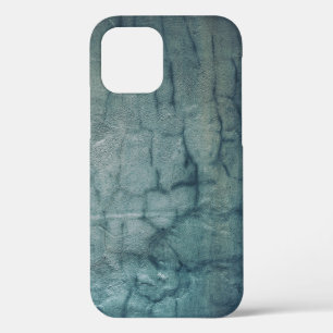 Coque iPhone 12 Tissus bleus et blancs avec gouttelettes d'eau