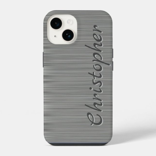 Coque iPhone Titane Argent Métallisé Acier Inoxydable (Verso)