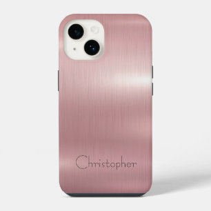 Coque Pour iPhone 14 titane Poli rose Radial et métallisé 15