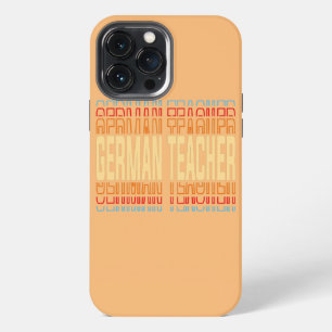 Etui iPhone 13 Pro Max Titre d'emploi de professeur d'allemand Vintage