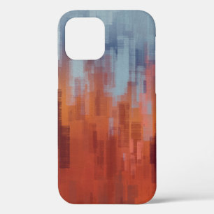 Coque iPhone 12 toile Abstraite sur fond de mur en béton. Couleur