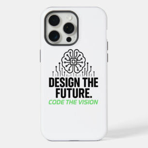 Coque iPhone 15 Pro Max Toile Algorithmique Visionnaire : Code Abstrait