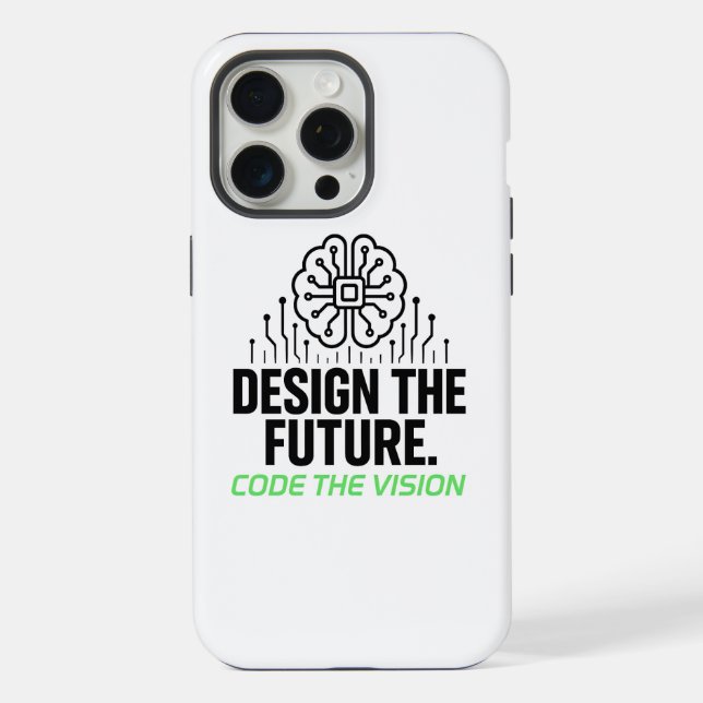Coque iPhone Toile Algorithmique Visionnaire : Code Abstrait (Verso)