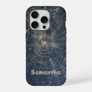 Coque iPhone 15 Pro Toile d'araignée céleste Gothique Nuit étoilée