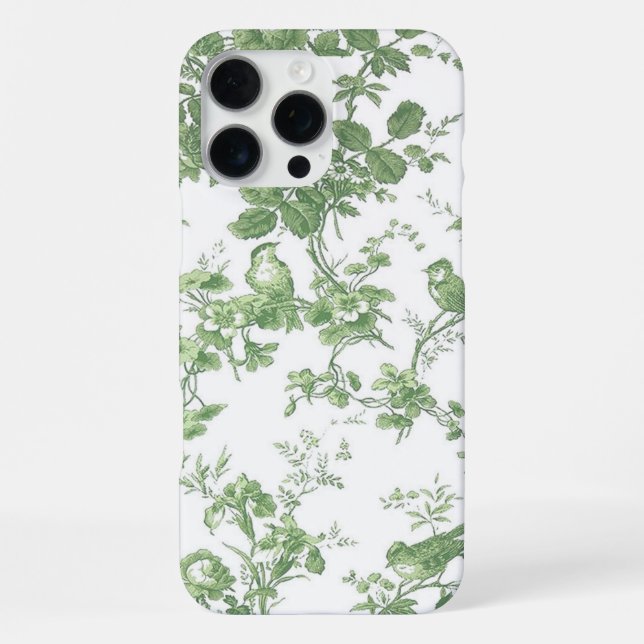 Coque iPhone Toile verte et blanche (Verso)