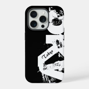 Coque iPhone 15 Pro Tokyo - Style Urbain Cool Noir Et Blanc Couverture
