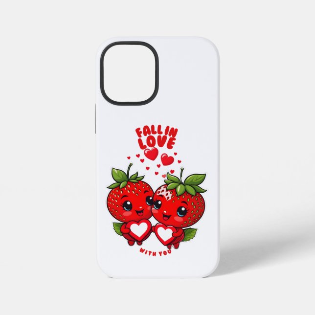 Coque iPhone Tomber amoureux des fraises (Verso)
