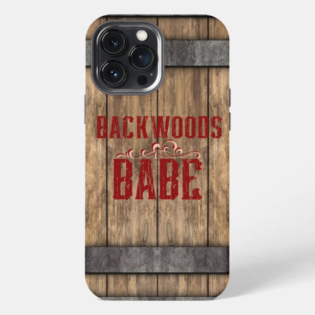 Coque iPhone Tonneau de Whisky Backwoods Babe  (Verso)