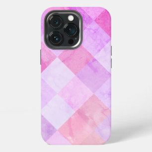 Etui iPhone 13 Pro Tons Enchanteurs De Rose, Lavande, Plaids Lilac