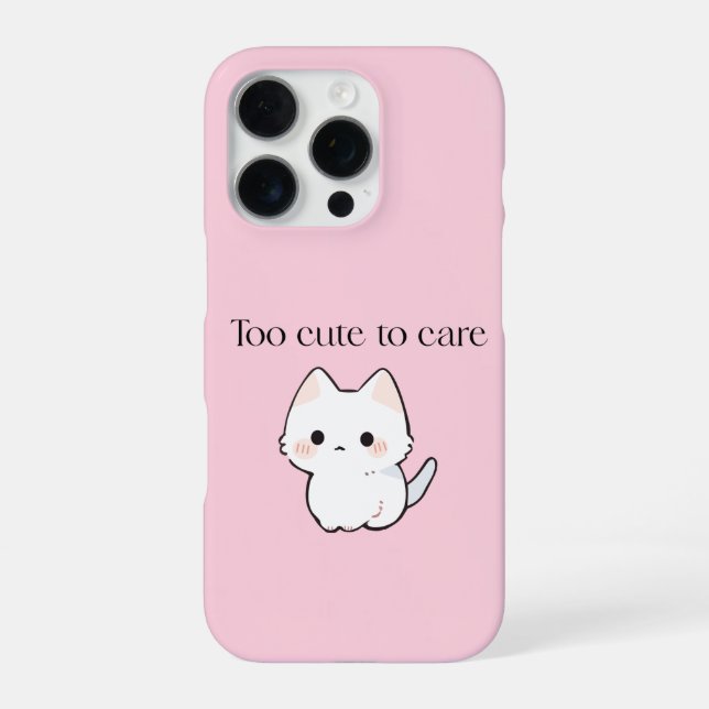 Coque iPhone Too Cute to Care Mug – Sassy Cute  (Verso)