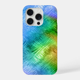 Coque iPhone 15 Pro Topaze Mystique Bleue Texture Verre