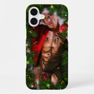 Coque iPhone 16 Plus torse masculin SlippyJoe's six pack ventre nu
