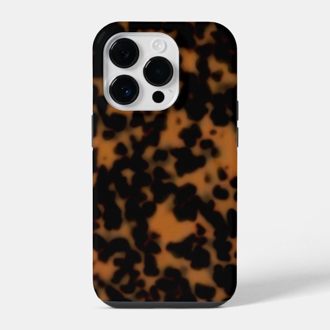 Coque iPhone Tortoise Shell Print, Sable Dark Amber Brown (Verso)
