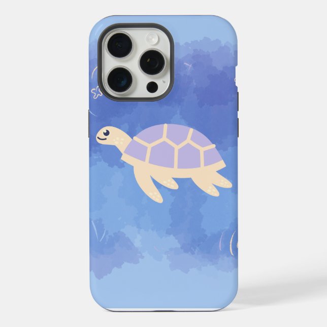 Coque iPhone Tortue dans l'eau (Verso)