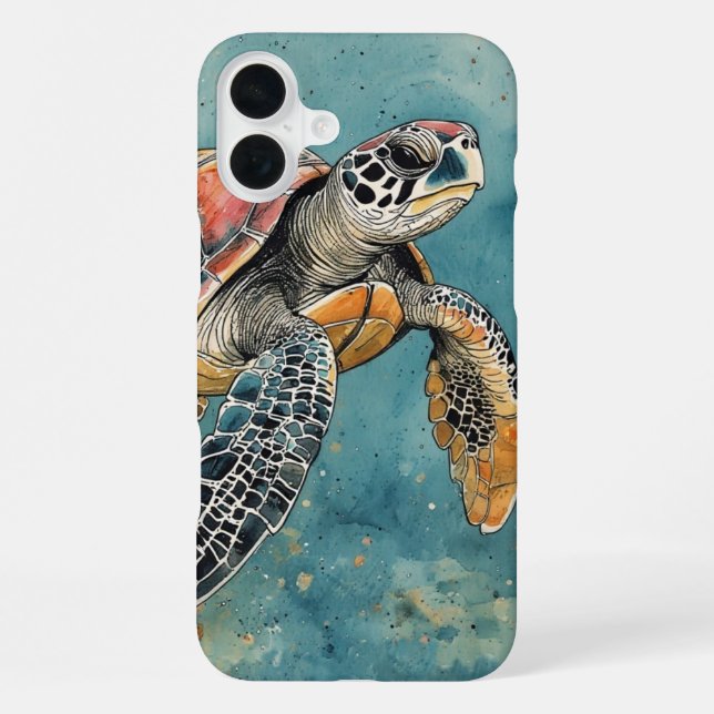 Coque iPhone Tortue de mer (Verso)