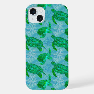 Coque iPhone 15 Plus Tortues tribales