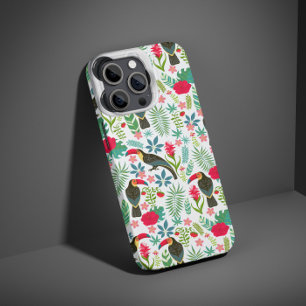 Coque Pour iPhone 14 Plus Toscanes tropicales et Motif de fleurs