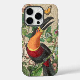 Coque iPhone 16 Pro Toucan Jungle Tropical Bird Belle antique