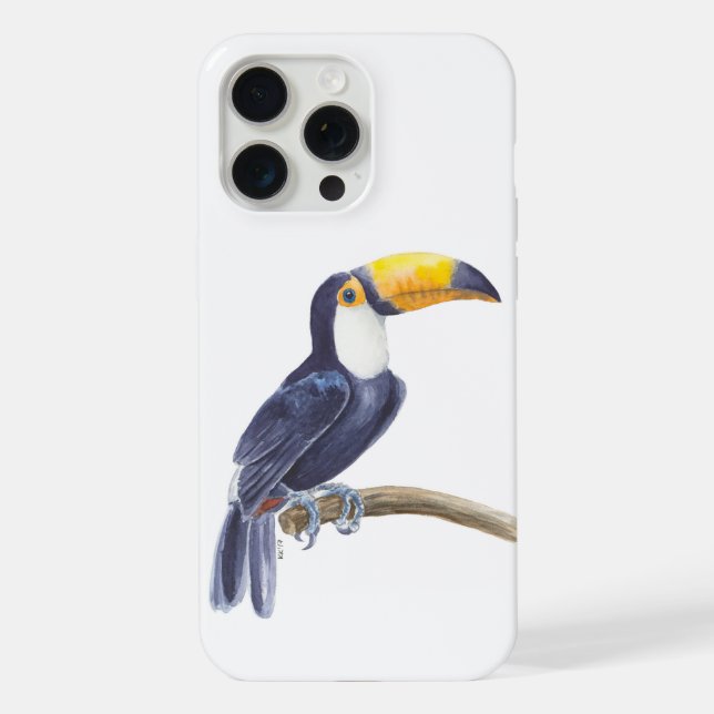 Coque iPhone Toucan, oiseau tropical (Verso)
