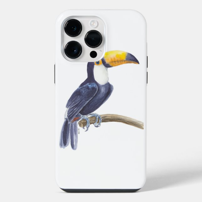 Coque iPhone Toucan, oiseau tropical (Verso)