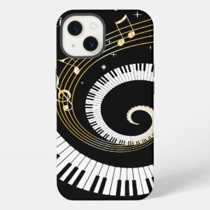 Etui iPhone 13 Touches de piano personnalisables et notes de musi