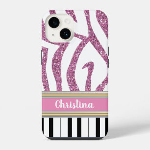 Coque Pour iPhone 14 Touches de piano personnalisées Impression zèbre p