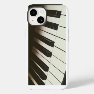 Coque Pour iPhone 14 Touches de Piano - Photographie élégante en Noir &
