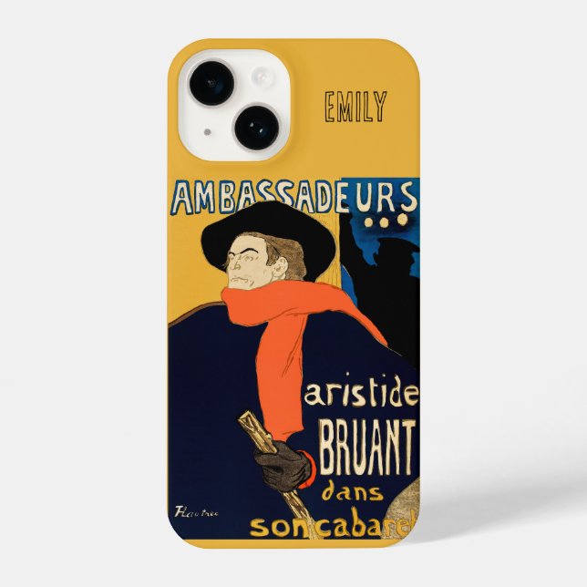 Coque iPhone Toulouse-Lautrec | Aristide Bruant | Personnalisab (Verso)