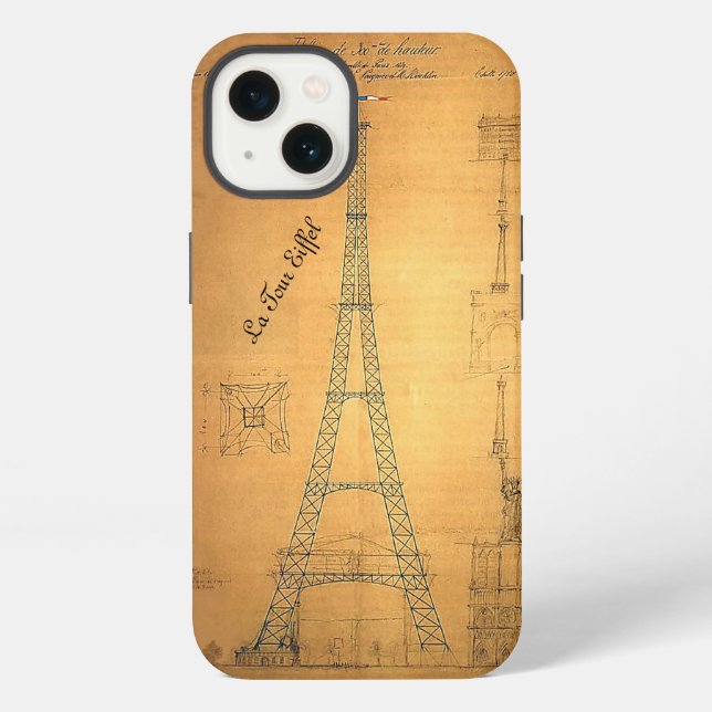 Coque iPhone Tour Eiffel 1884 (Verso)