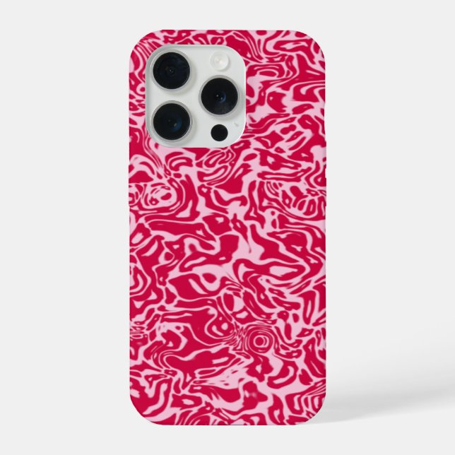 Coque iPhone Tourbillon Abstrait Rose (Verso)