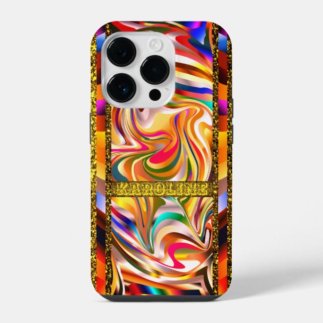 Coque iPhone Tourbillon de couleurs (Verso)