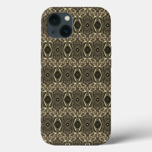 Etui iPhone 13 Tourbillon de couleurs abstraites Brique demi pinc