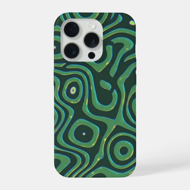 Coque iPhone Tourbillon Liquide Trippy Abstrait - Psychédélique (Verso)