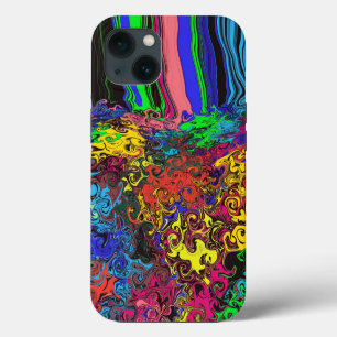 Etui iPhone 13 Tourbillonneurs Colorés Abstraits / Poussés /