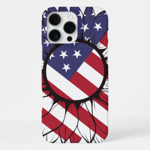 Coque iPhone 16 Pro Max Tournesol Américain Patriotique