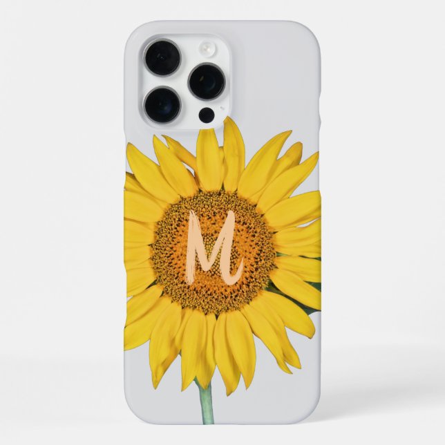 Coque iPhone Tournesol Monogrammé (Verso)