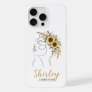 Coque iPhone 15 Pro Max Tournesol personnalisé chrétien Mon Dieu, Votre Di