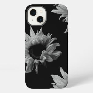 Etui iPhone 13 Tournesol - Photographie d'art noir et blanc