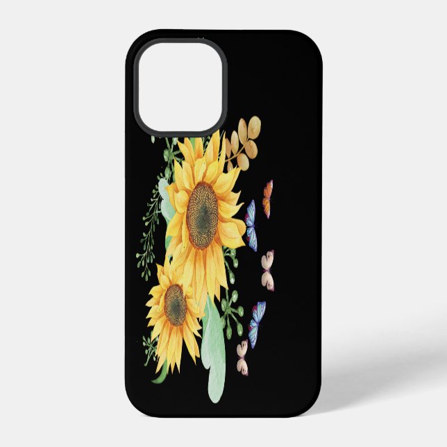 Coque iPhone tournesol printemps (Verso)